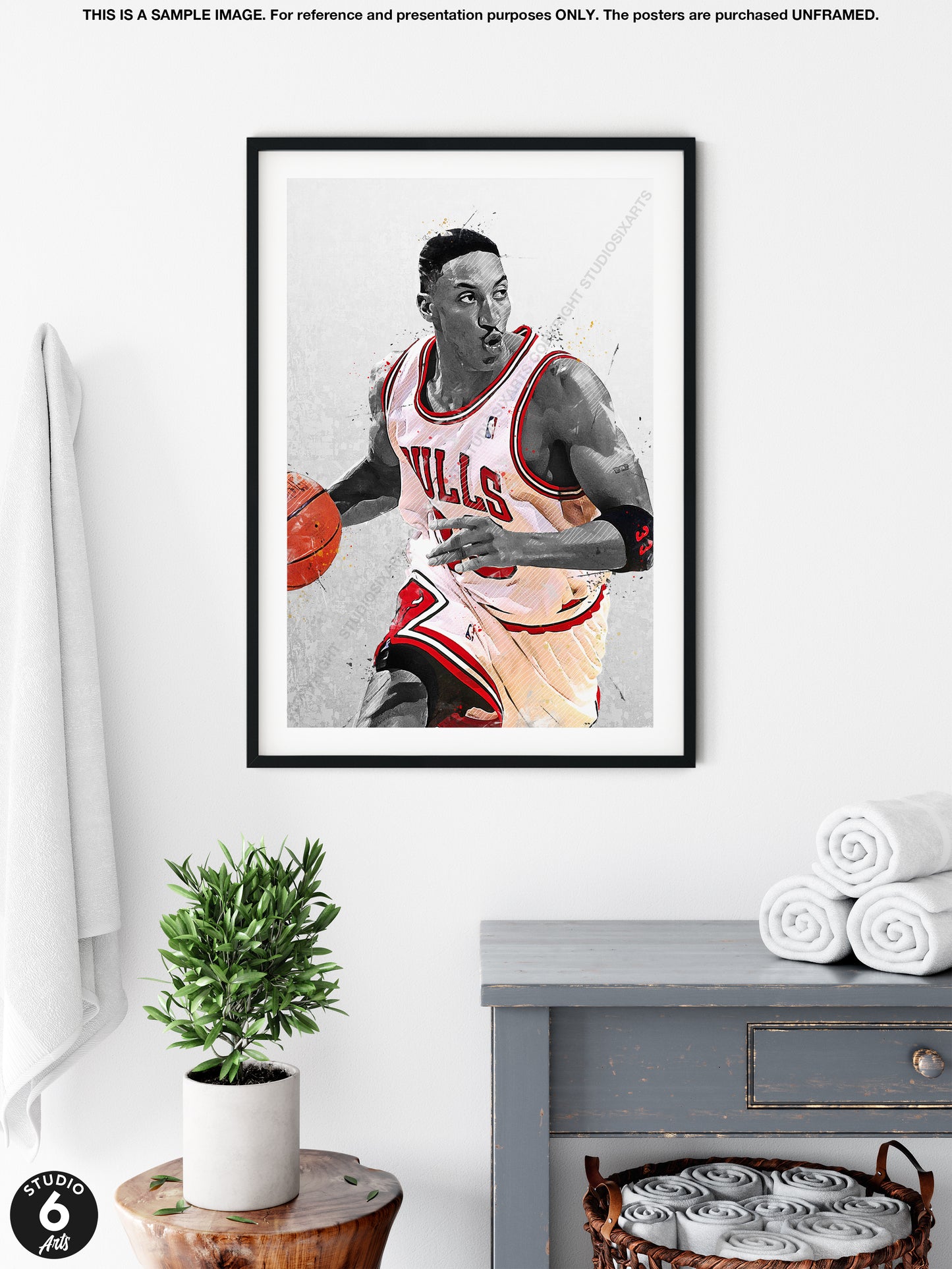 Scottie Pippen Chicago Basketball Fan Art Print