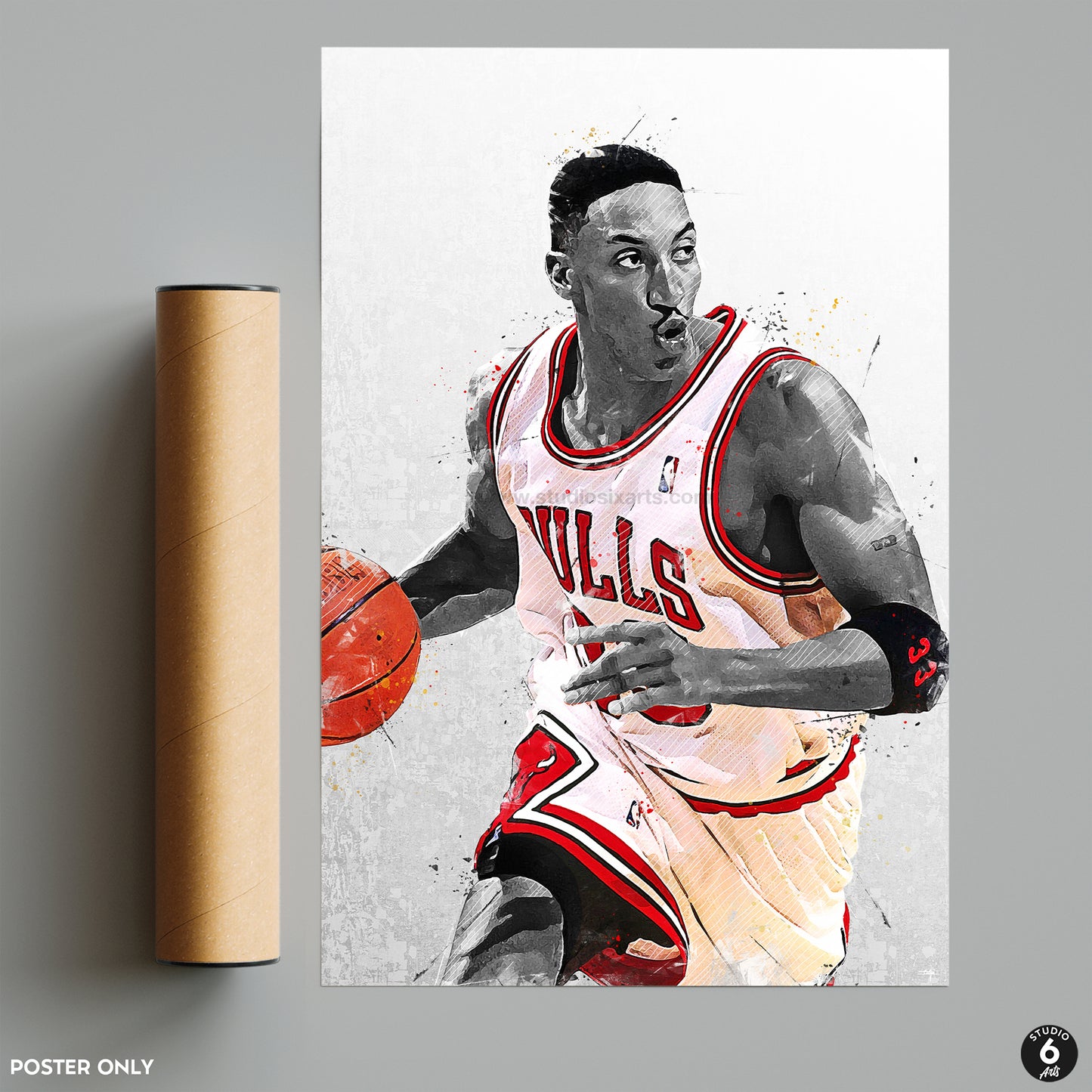 Scottie Pippen Chicago Basketball Fan Art Print