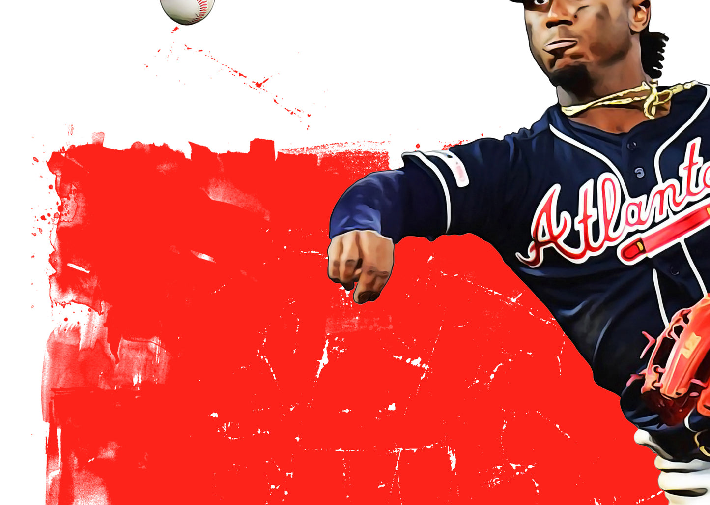 Ozzie Albies Poster and Canvas, Padres Baseball Print, MLB Wall Decor