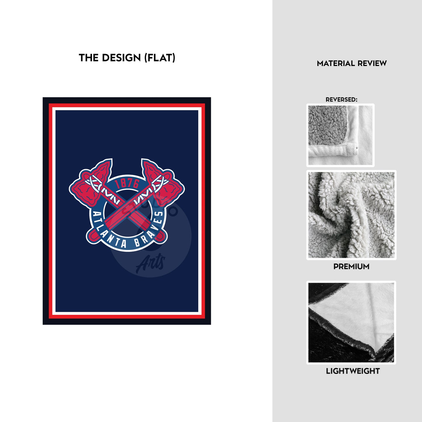 studiosixart Braves Blanket - Plush Fleece Soft Blanket