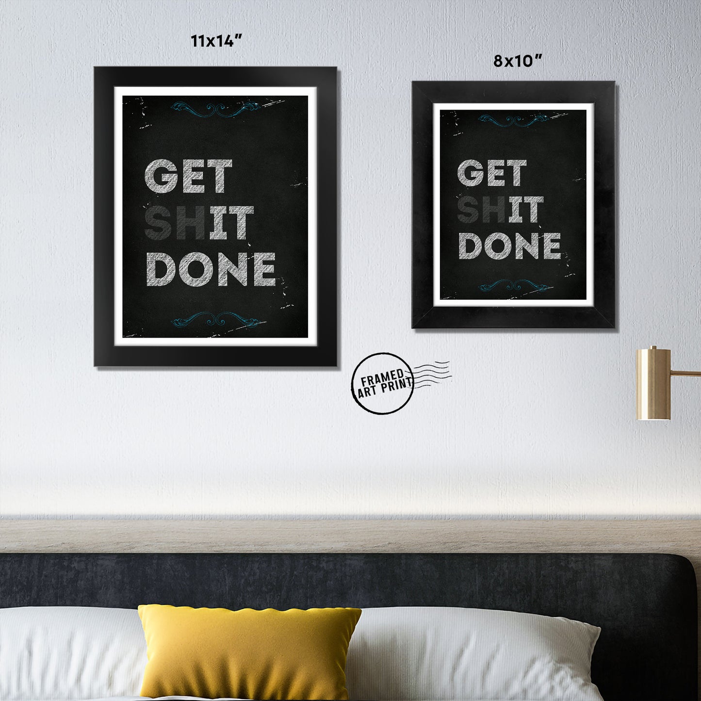 Get Shit Done - Funny Framed Art