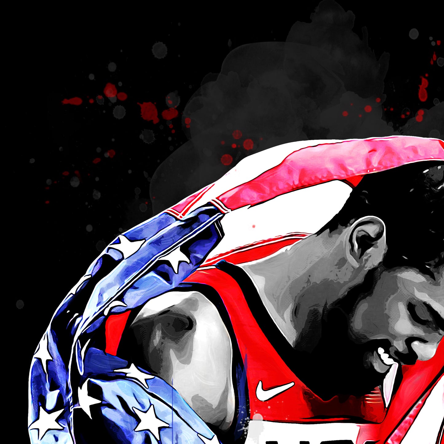 Kevin Durant Poster, Basketball Art Print, Sports Arts Poster, Man Cave Decor