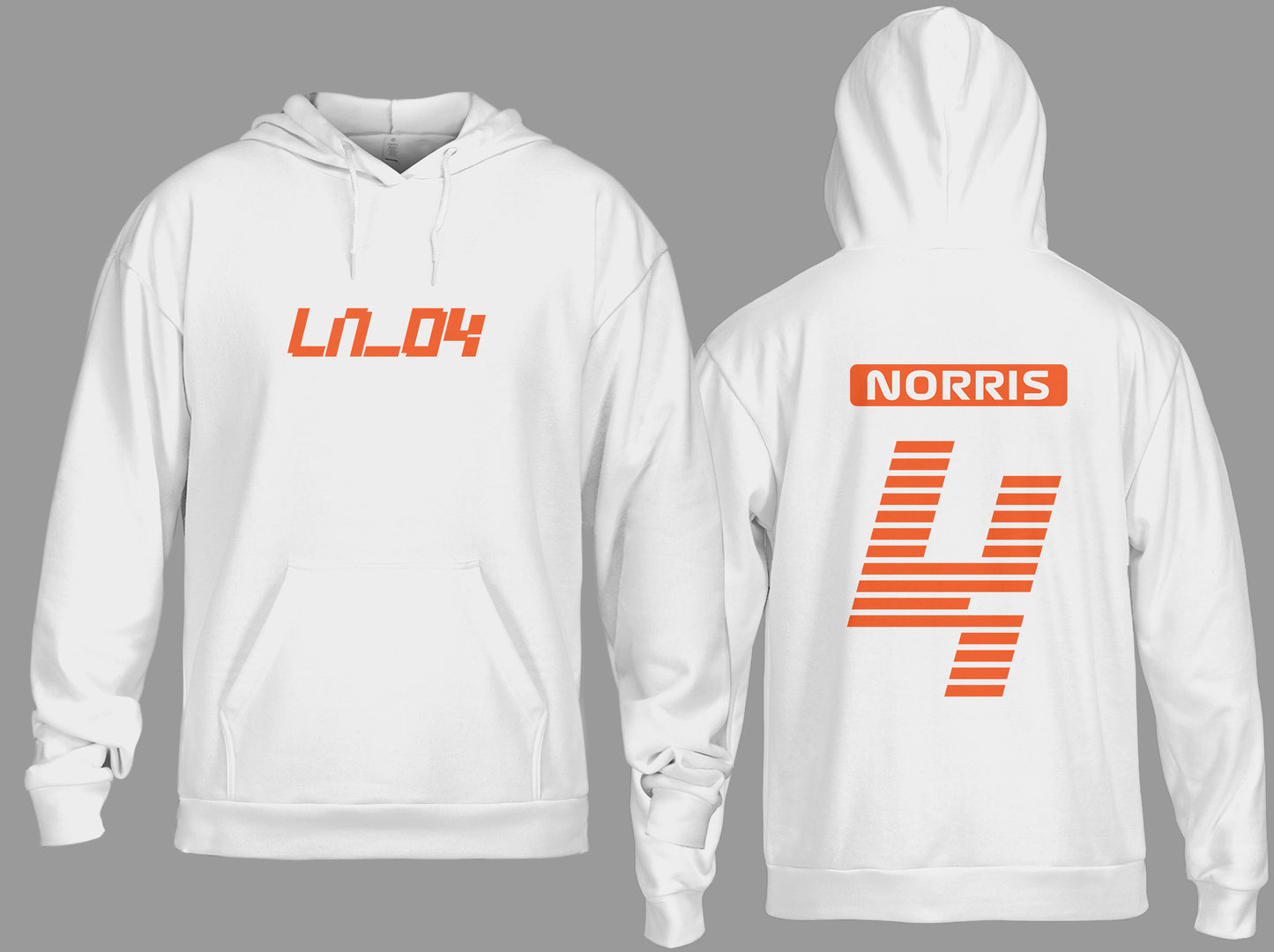 F1 Inspired Lando Mclaren Hoodie - Front & Back Print