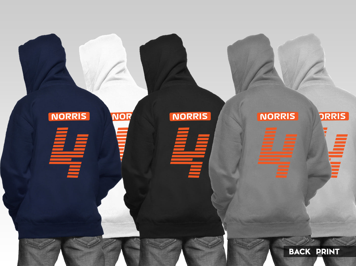 F1 Inspired Lando Mclaren Hoodie - Front & Back Print