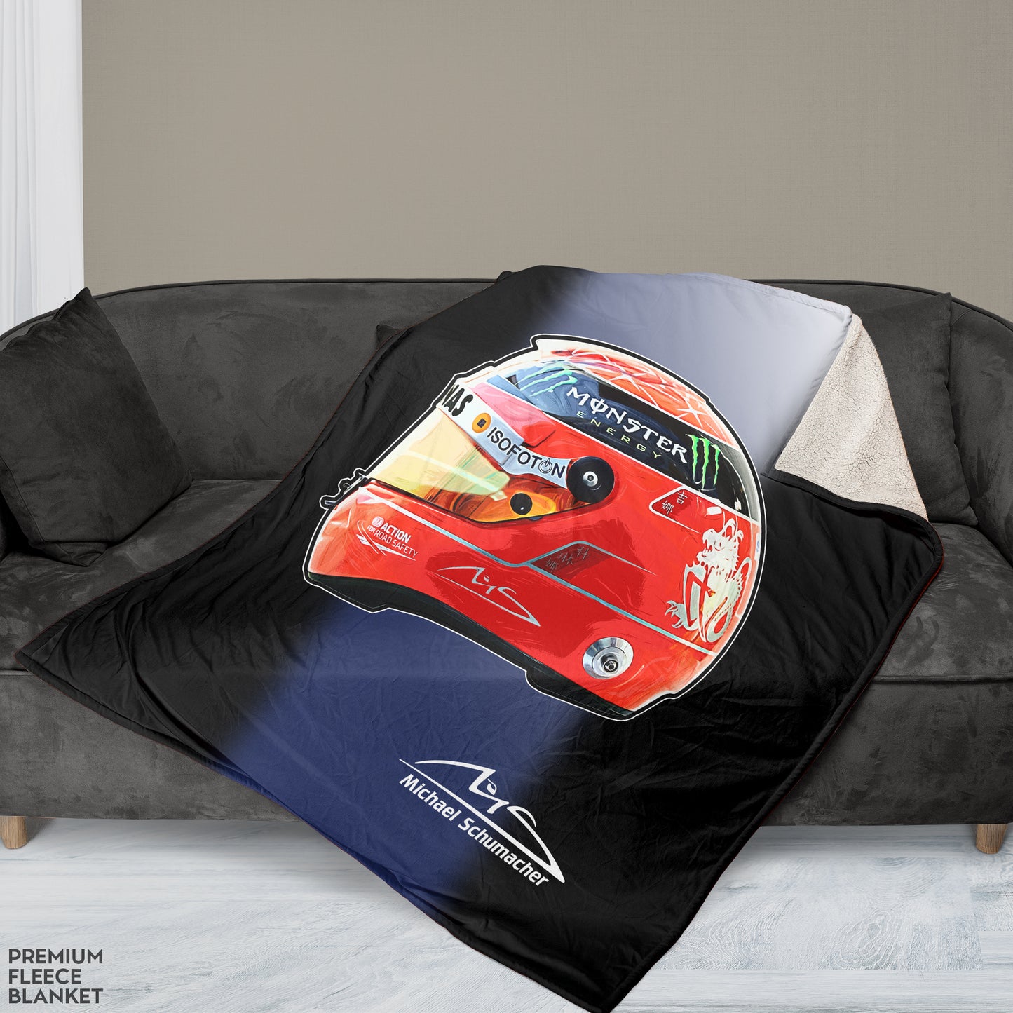 Michael Schumacher Plush Blanket - Fleece Blanket