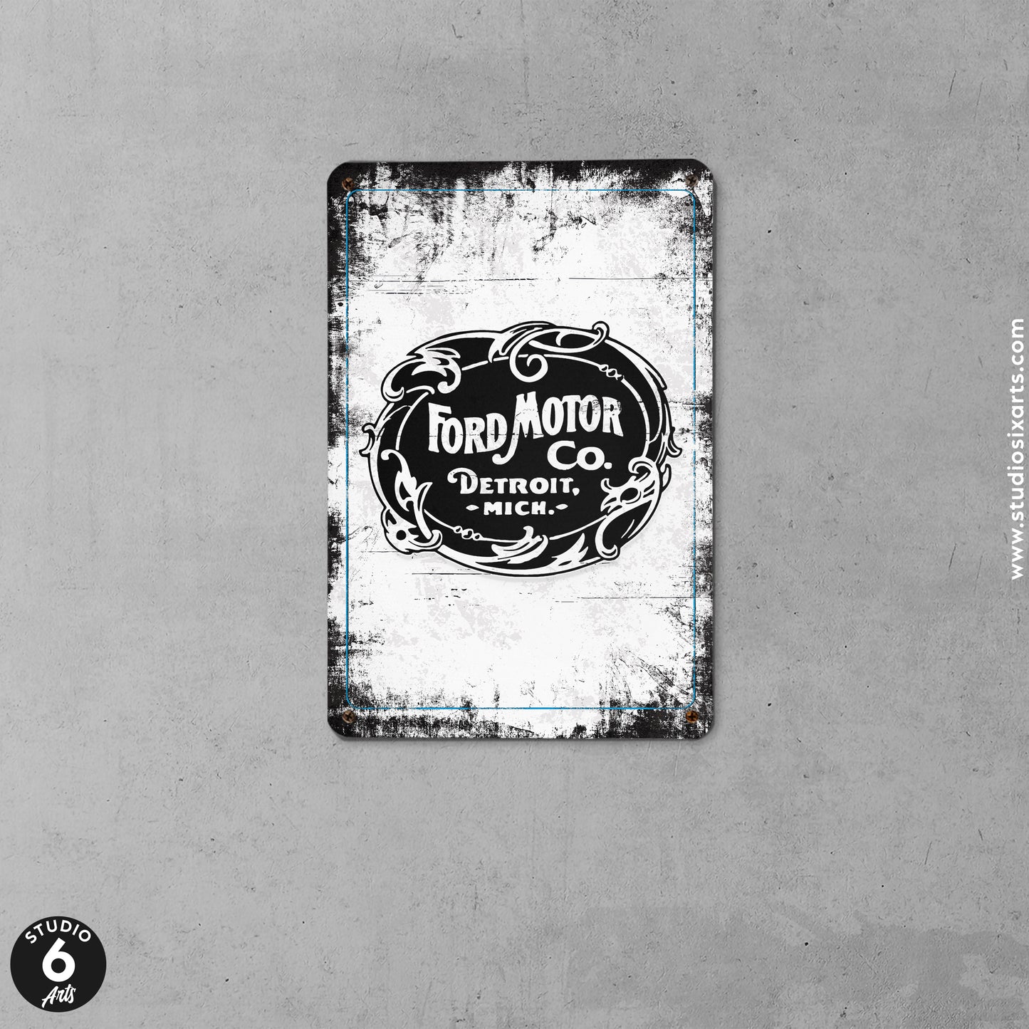 Vintage Ford Motor Inspired Metal Sign