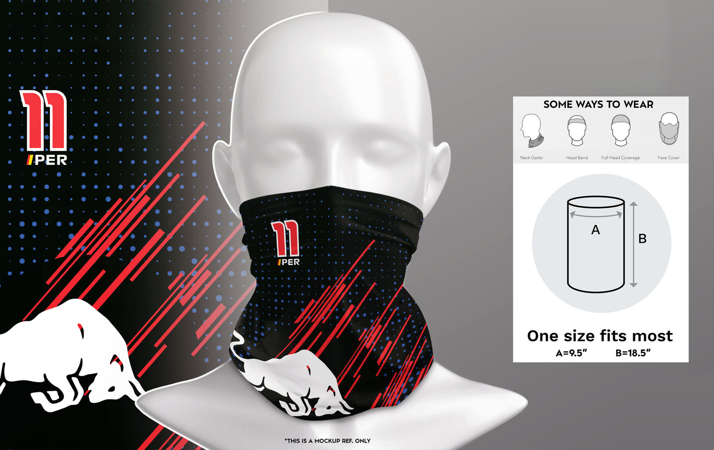 F1 Driver Checo Inspired Neck Gaiter