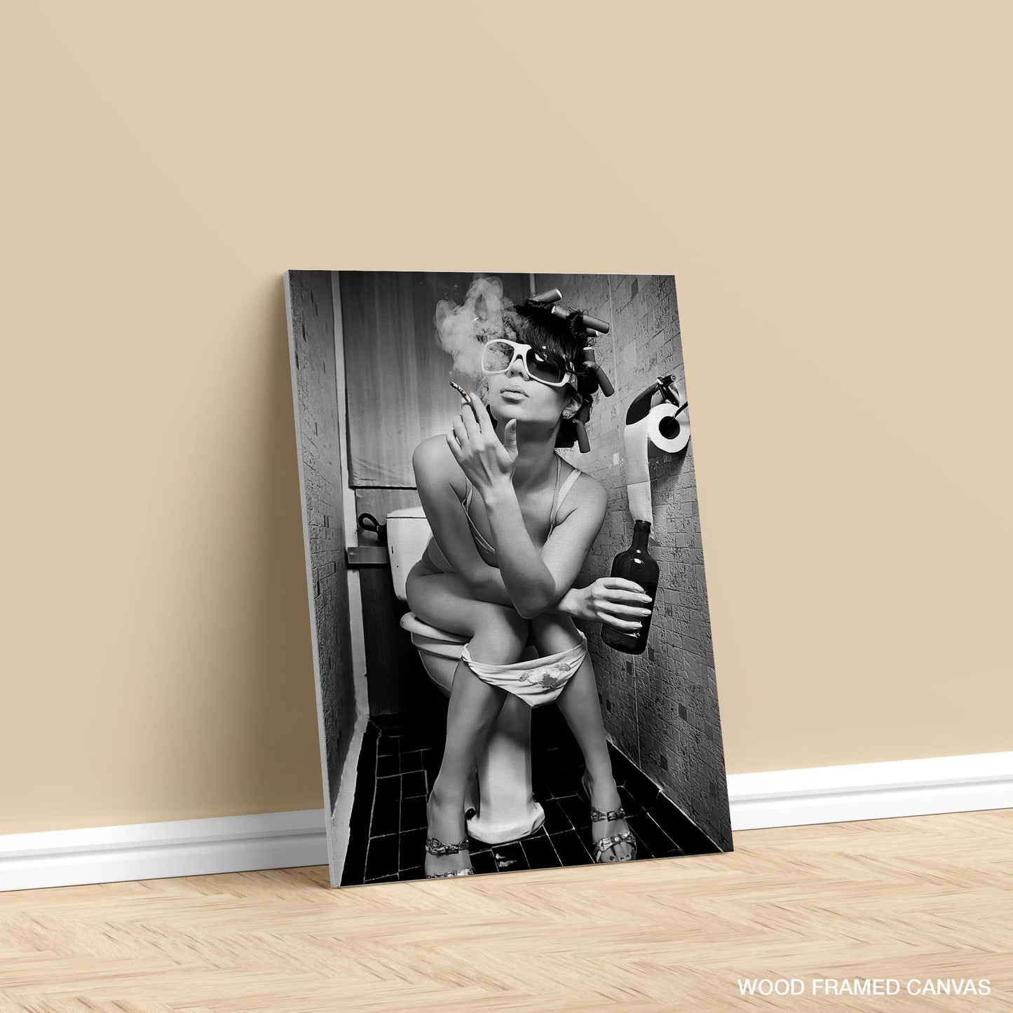 Smoking Girl in the Toilet