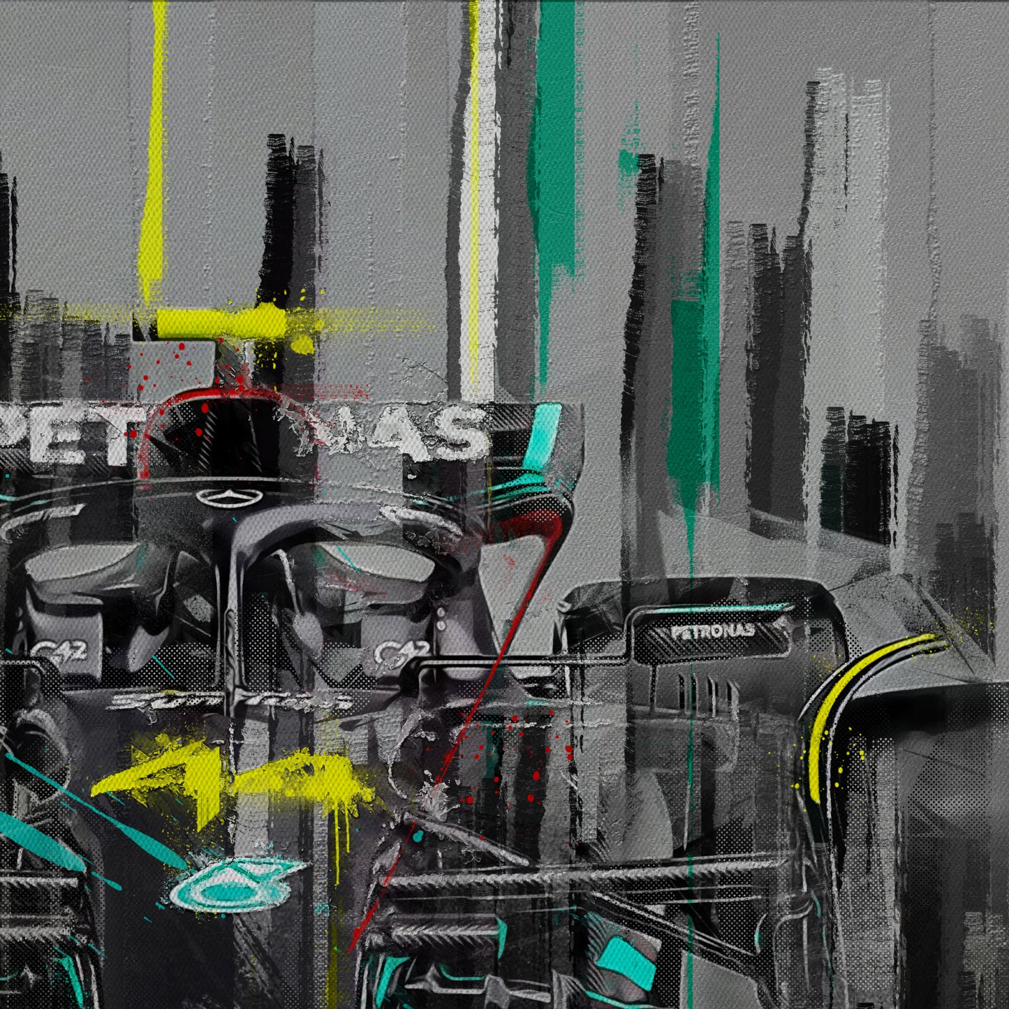 Lewis Hamilton Car Formula 1 Painting