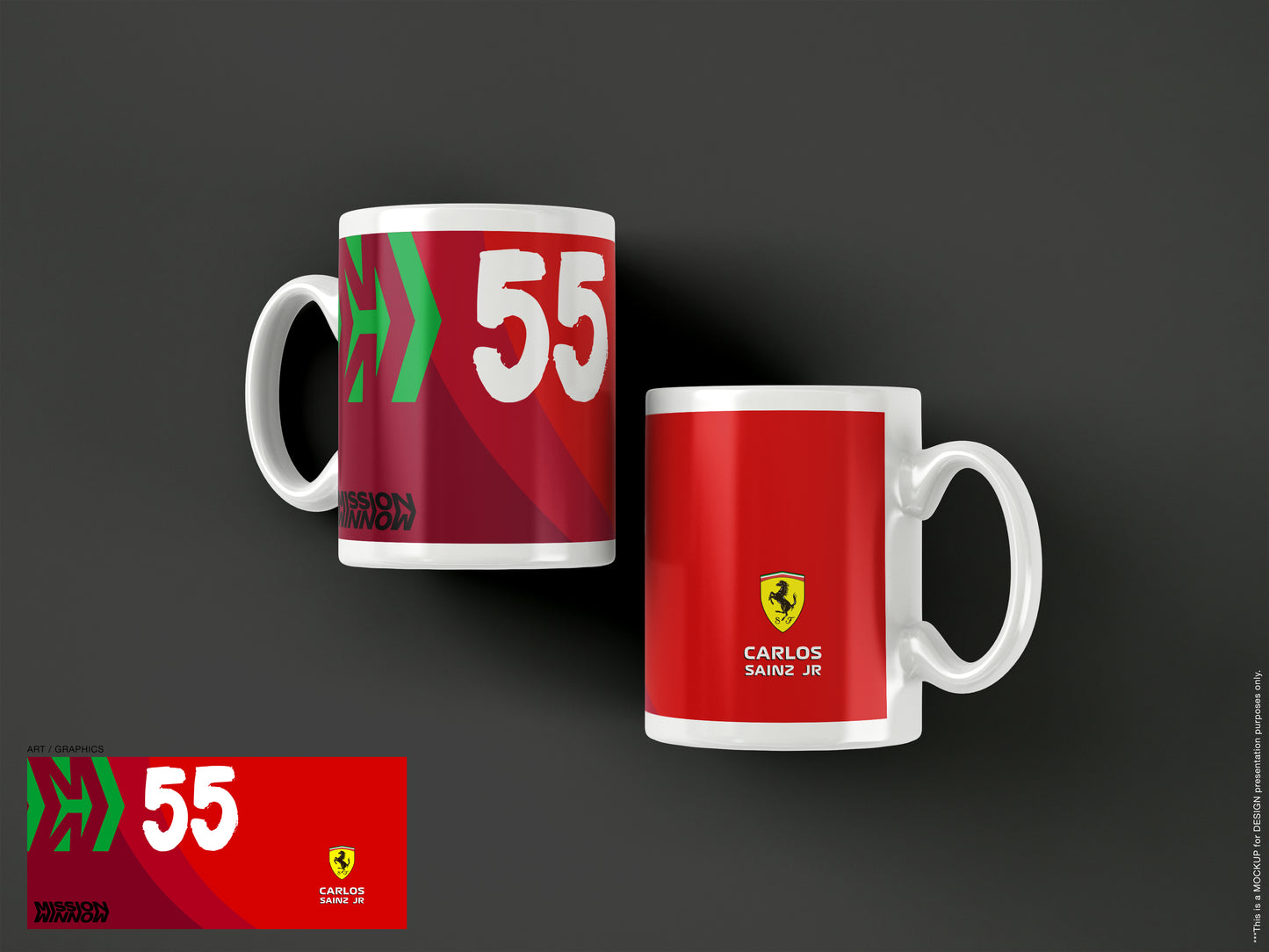 Red Ferrari Inspired Formula 1 Mug