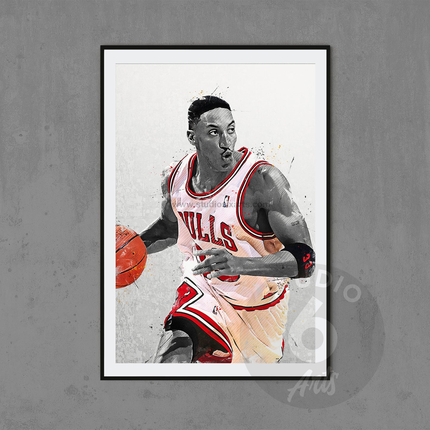Scottie Pippen Chicago Basketball Fan Art Print