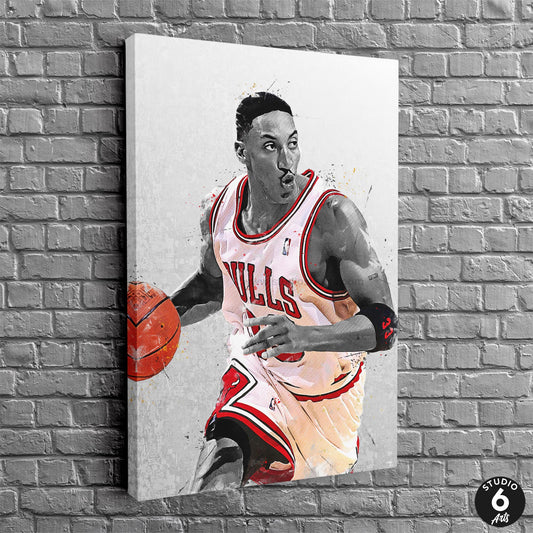 Scottie Pippen Chicago Basketball Fan Art Print