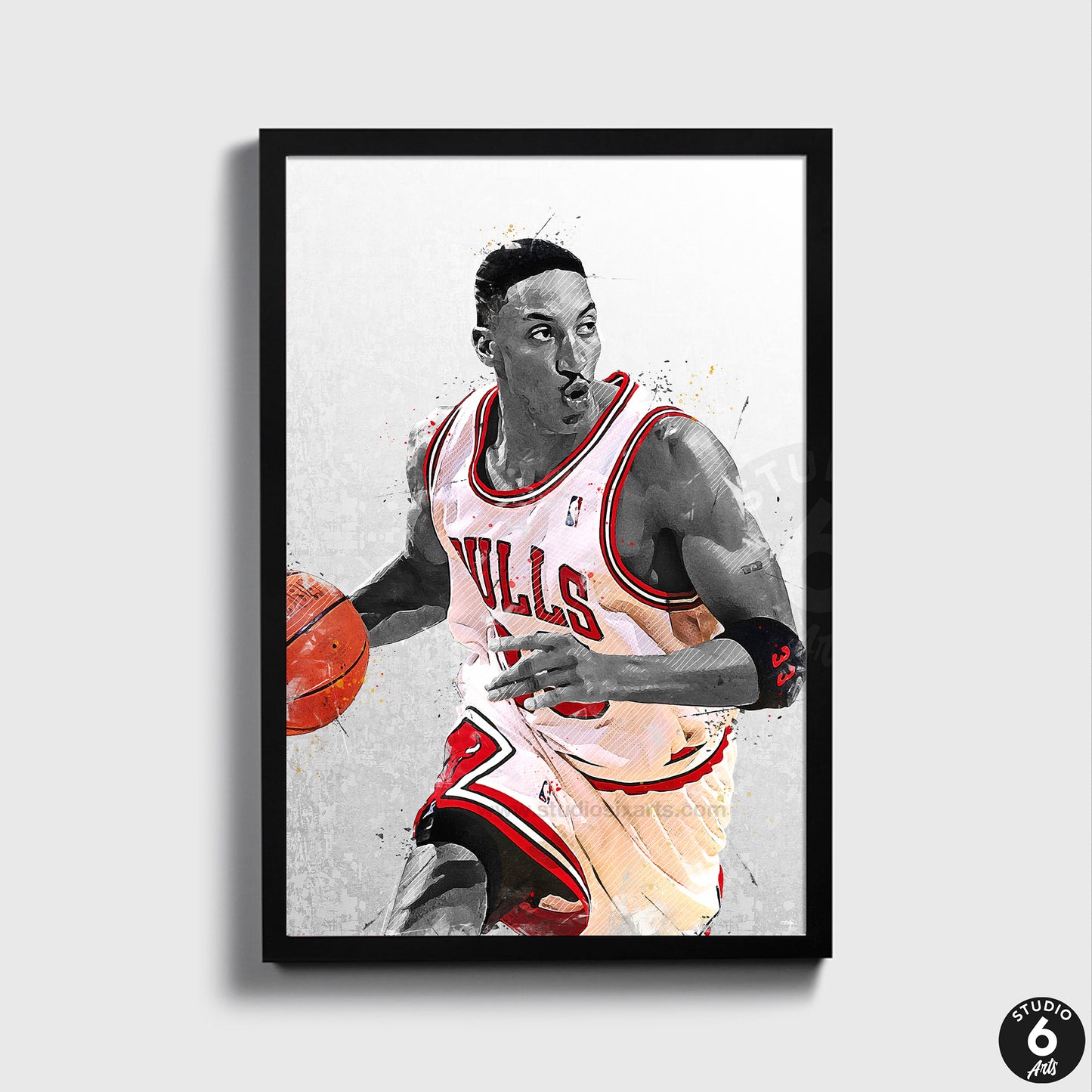 Scottie Pippen Chicago Basketball Fan Art Print