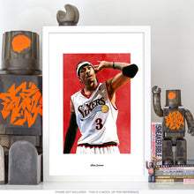 Load image into Gallery viewer, Title Allen Iverson Poster, 76ers Basketball Fan Art Print, Man Cave Gift
