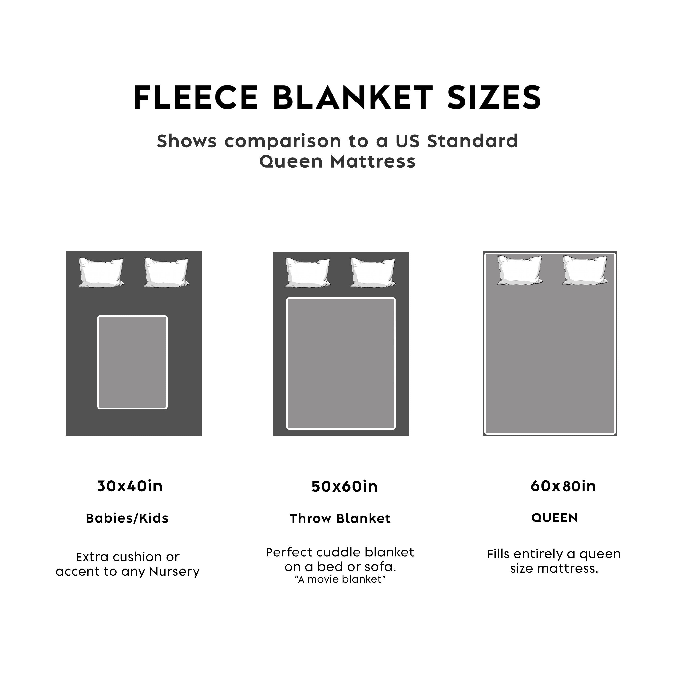 Standard fleece blanket size online