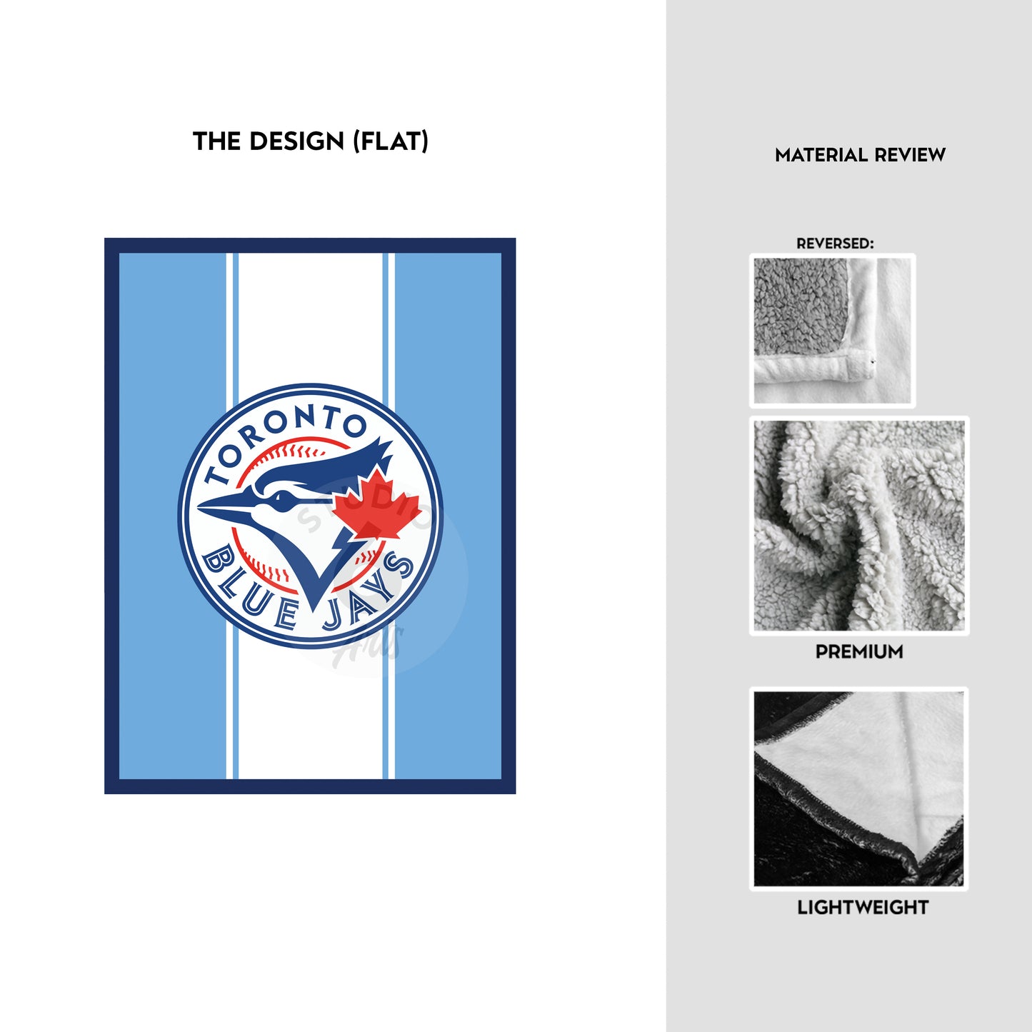 studiosixart Blue Jays Blanket - Plush Fleece Soft Blanket