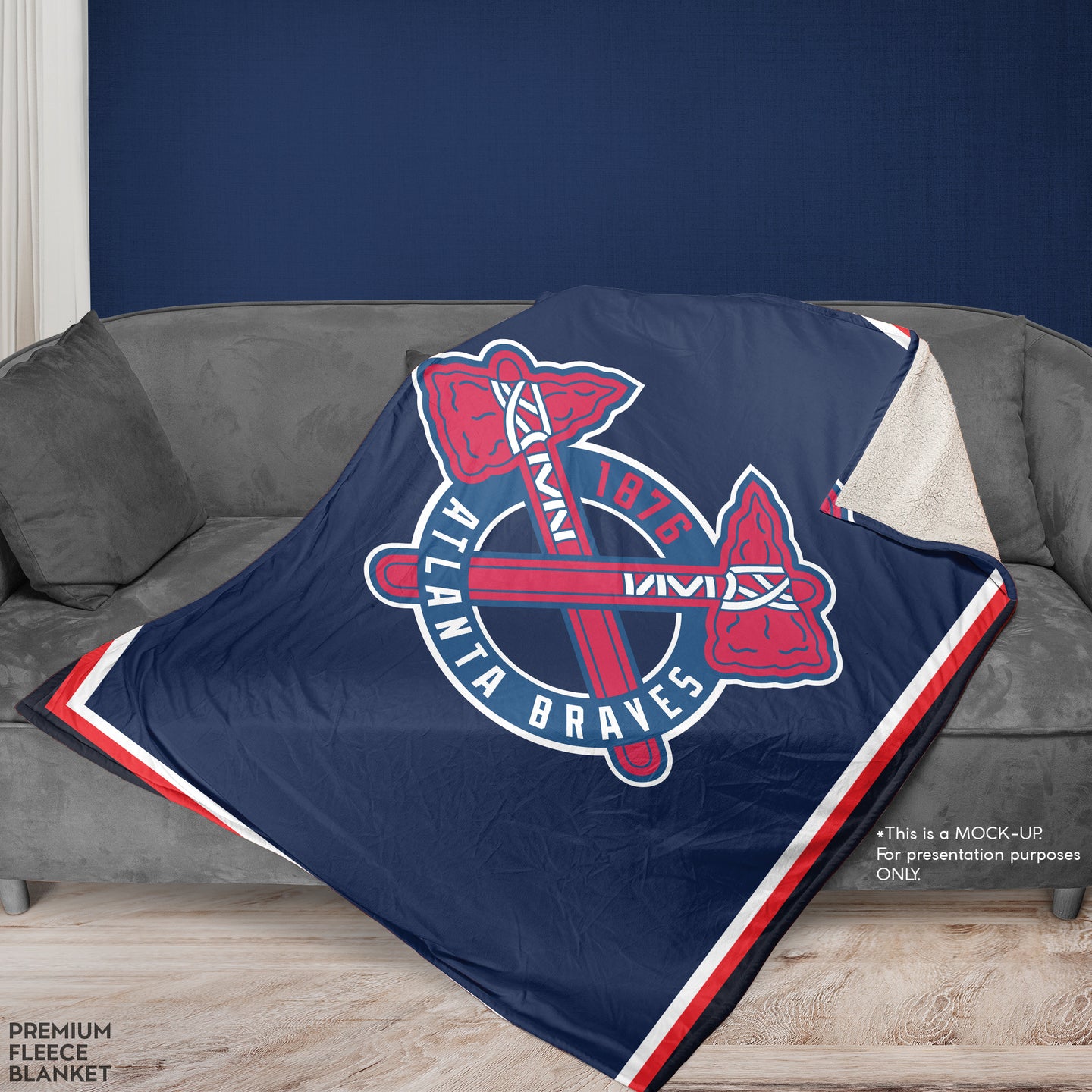 braves fleece fabric