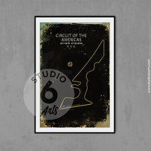 Load image into Gallery viewer, Circuit of the Americas Racing Track Poster, Race Map Print

