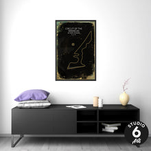 Load image into Gallery viewer, Circuit of the Americas Racing Track Poster, Race Map Print
