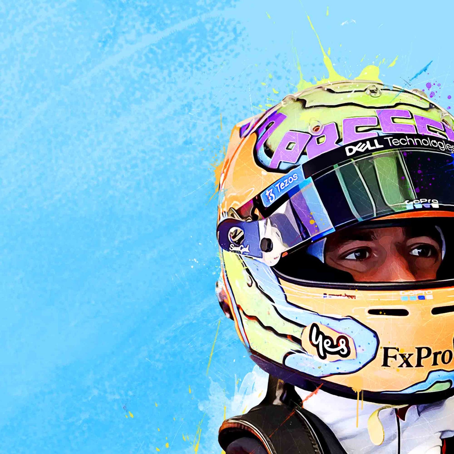 Daniel Ricciardo 2022 Poster and Canvas, MCL36 McLaren F1 Decor, F1 Print