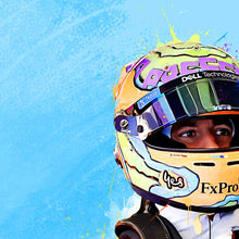 Load image into Gallery viewer, Daniel Ricciardo 2022 Poster and Canvas, MCL36 McLaren F1 Decor, F1 Print
