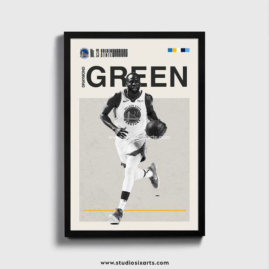 Draymond Green Warriors Basketball Mid Century Modern