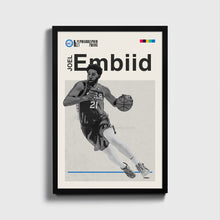 Load image into Gallery viewer, Joel Embiid 76ers Basketball Mid Century Modern
