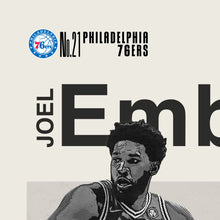 Load image into Gallery viewer, Joel Embiid 76ers Basketball Mid Century Modern
