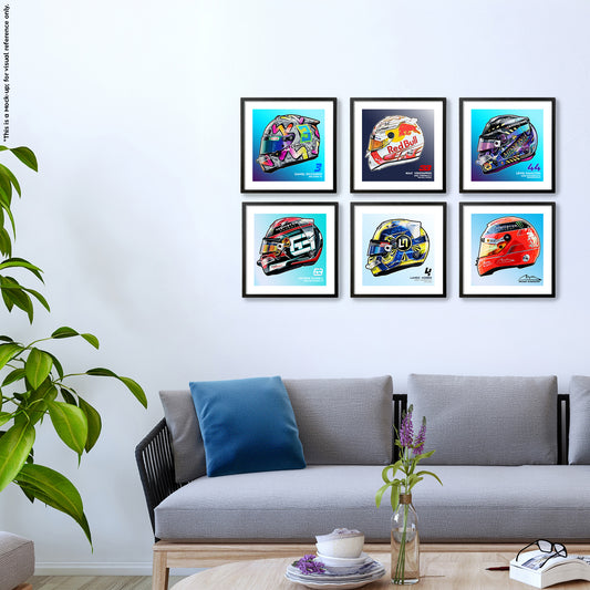 F1 Helmets - Tile Art Decor