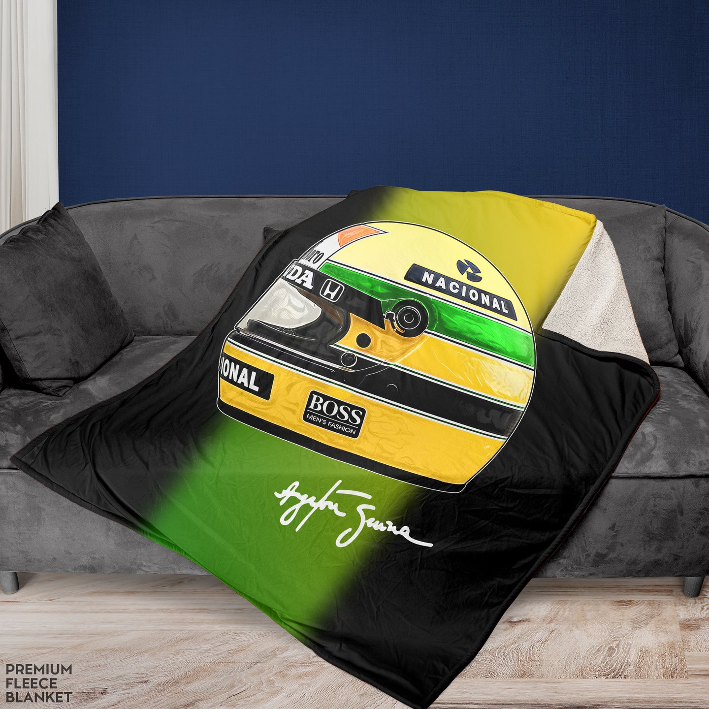 studiosixarts Ayrton Senna Plush Blanket - Fleece Blanket