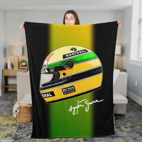 studiosixarts Ayrton Senna Plush Blanket - Fleece Blanket