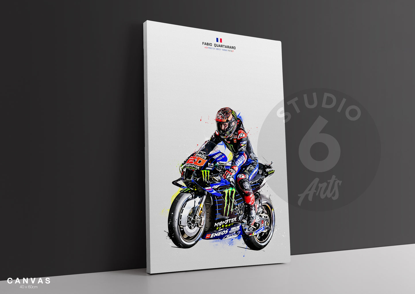 Fabio Quartararo Poster and Canvas, Motorcycle Poster, Motogp Fan Art