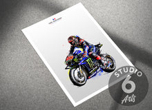 Load image into Gallery viewer, Fabio Quartararo Poster and Canvas, Motorcycle Poster, Motogp Fan Art
