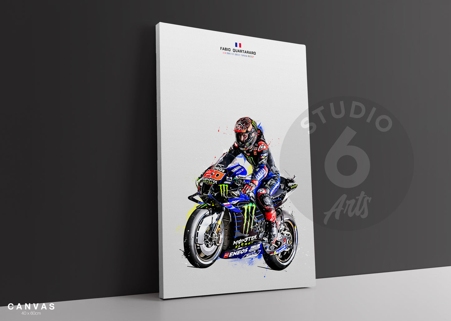 Fabio Quartararo Poster and Canvas, Motorcycle Poster, Motogp Fan Art