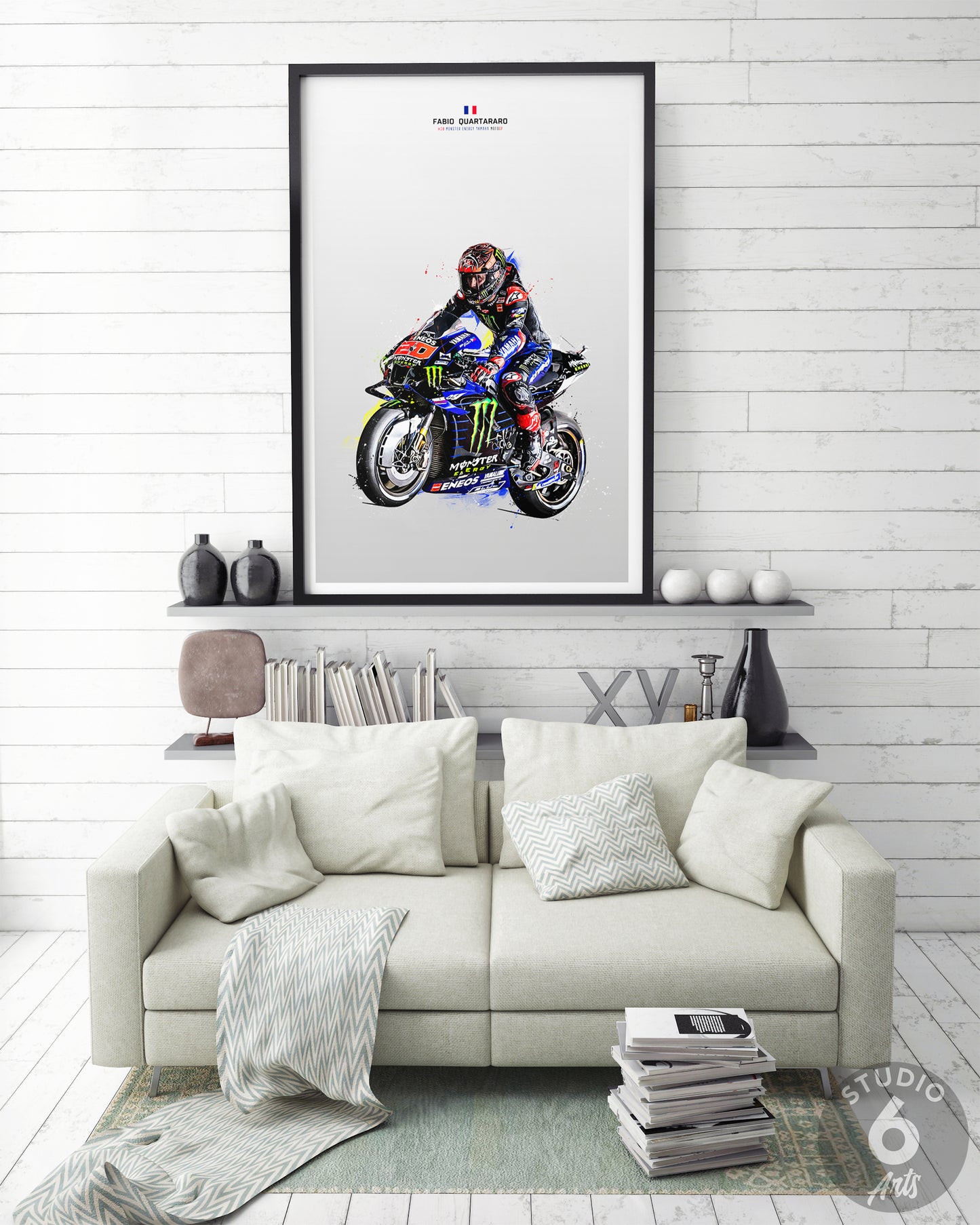 Fabio Quartararo Poster and Canvas, Motorcycle Poster, Motogp Fan Art