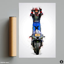 Load image into Gallery viewer, Fabio Quartararo Poster and Canvas, Motogp Print, Motorcycle Stand Ride Poster
