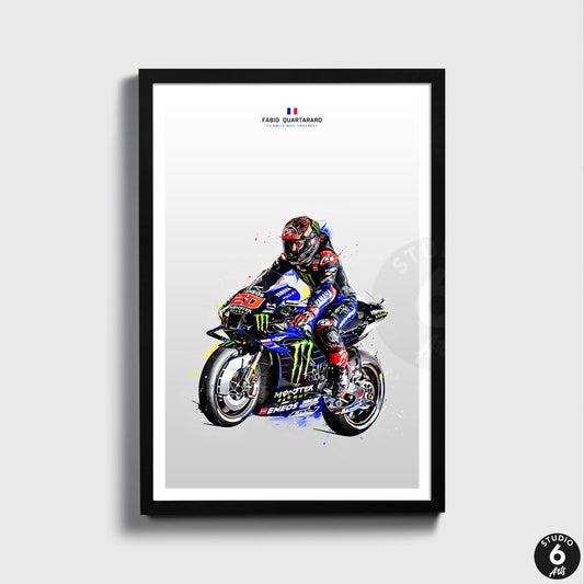 Fabio Quartararo Poster and Canvas, Motorcycle Poster, Motogp Fan Art