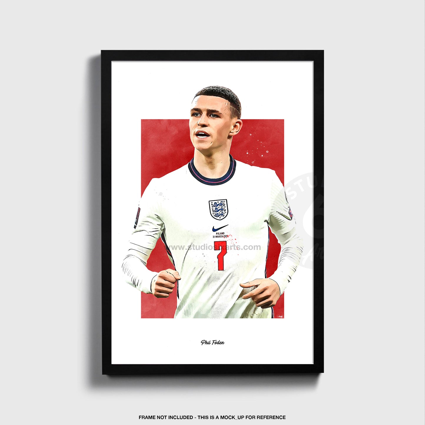 Phil Foden Poster, Soccer Fan Art Print, Man Cave Gift