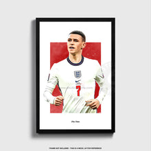 Load image into Gallery viewer, Phil Foden Poster, Soccer Fan Art Print, Man Cave Gift
