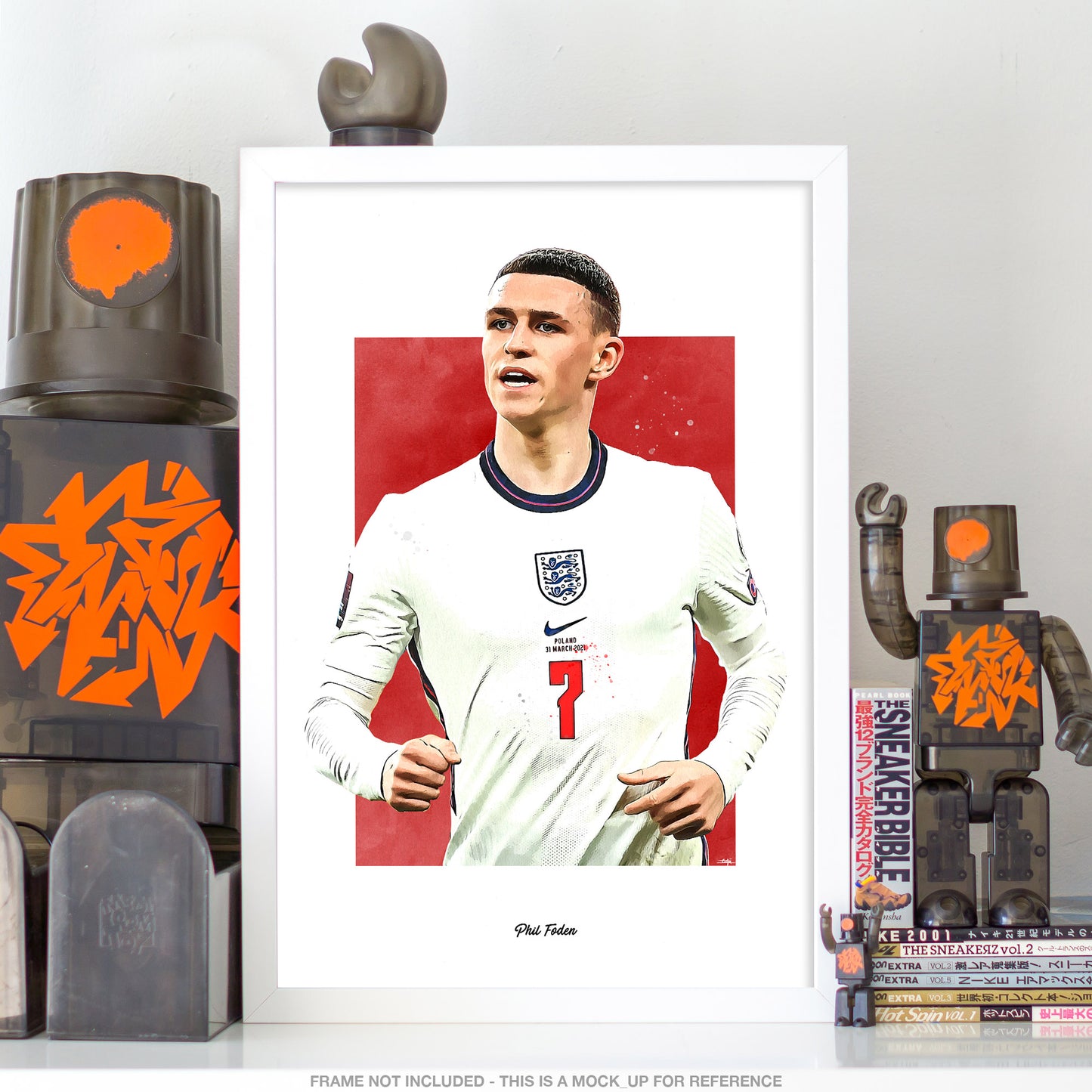 Phil Foden Poster, Soccer Fan Art Print, Man Cave Gift