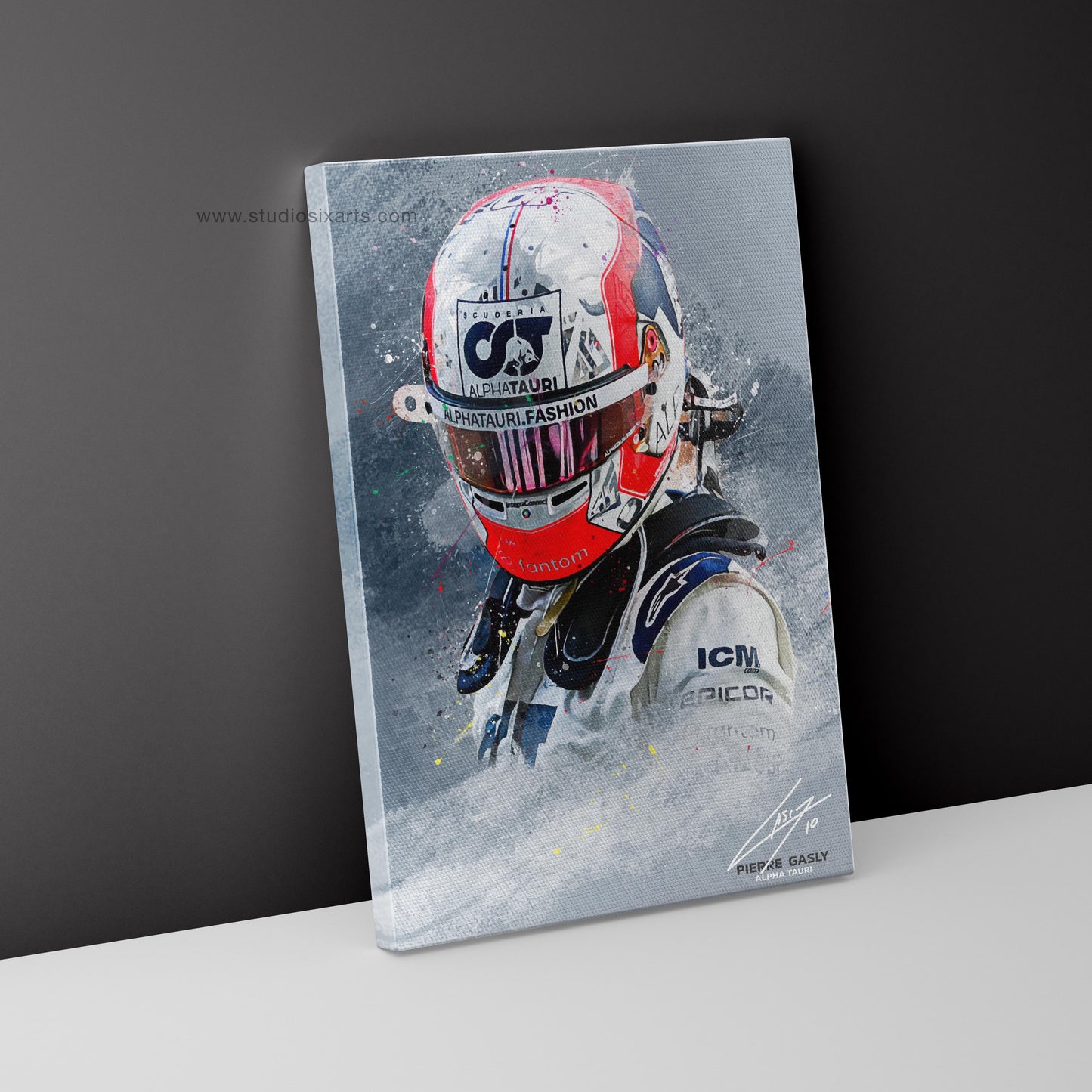 Pierre Gasly 2022 Poster and Canvas, F1 Decor, F1 Driver Print