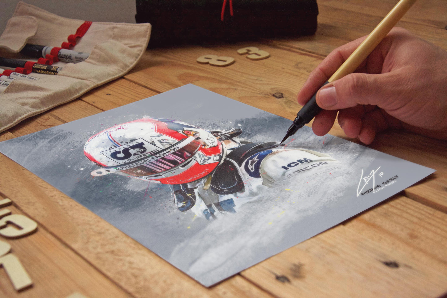 Pierre Gasly 2022 Poster and Canvas, F1 Decor, F1 Driver Print