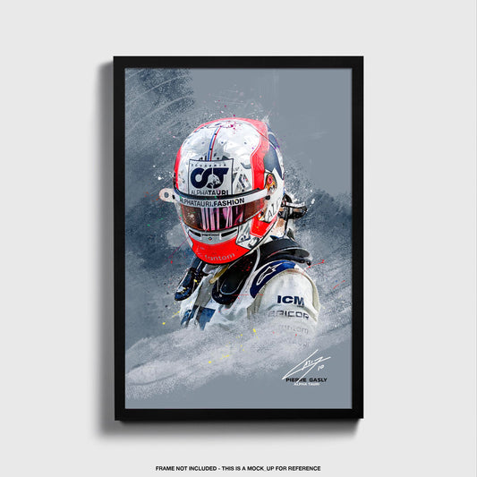 Pierre Gasly 2022 Poster and Canvas, F1 Decor, F1 Driver Print