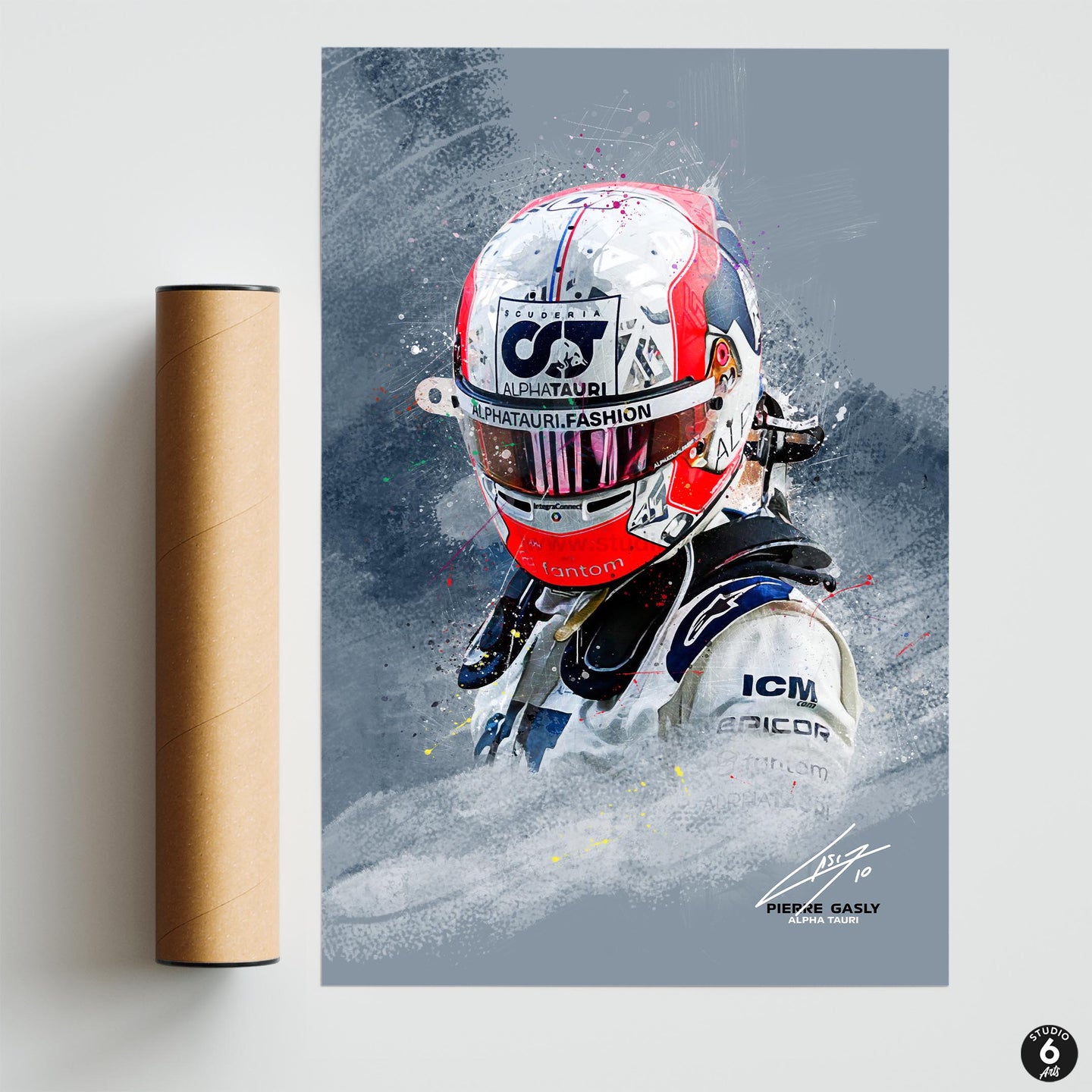Pierre Gasly 2022 Poster and Canvas, F1 Decor, F1 Driver Print