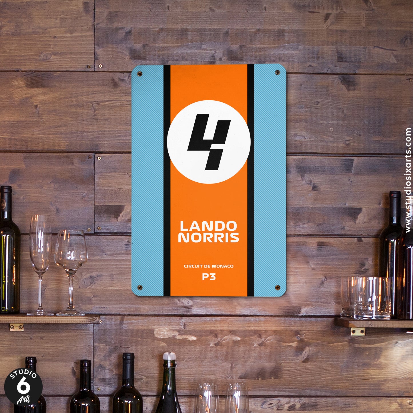 Gulf Racing Inspired Metal Sign