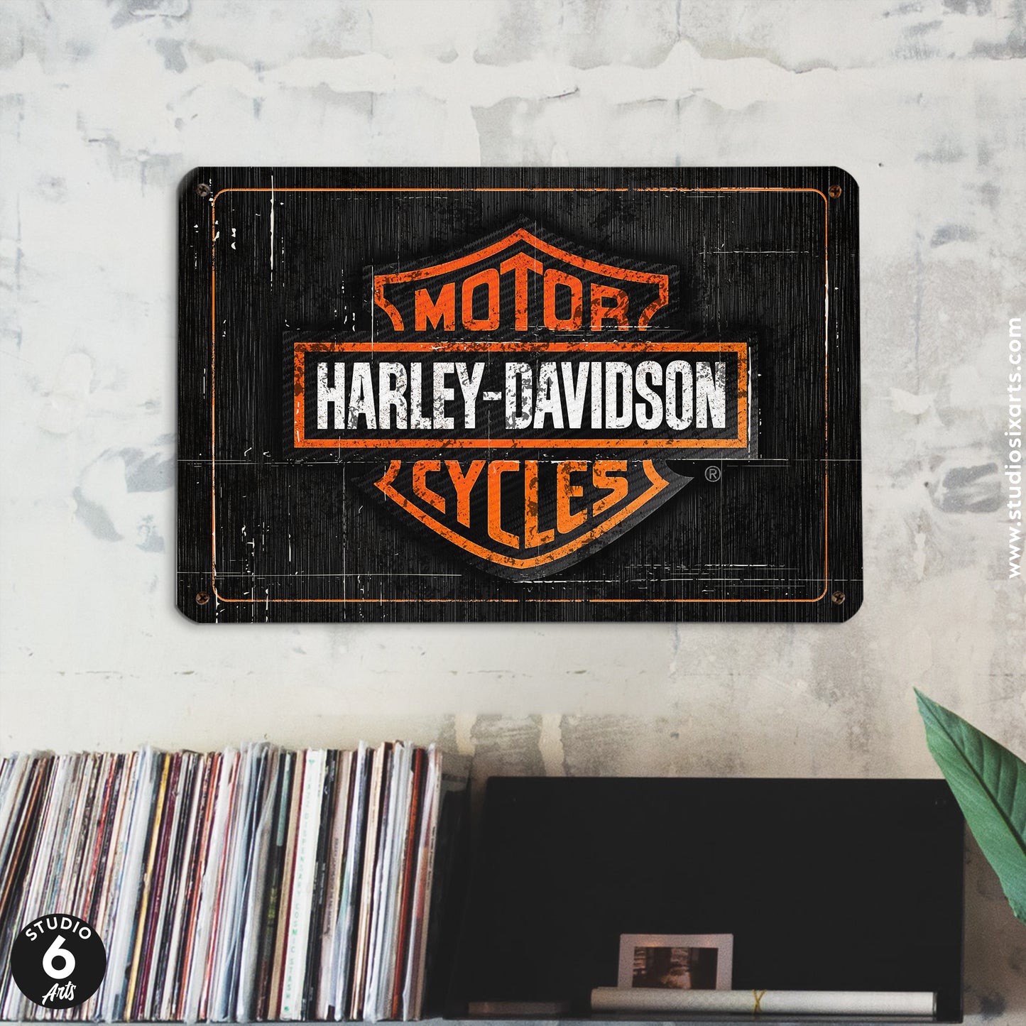 Harley Davidson Inspired Metal Sign