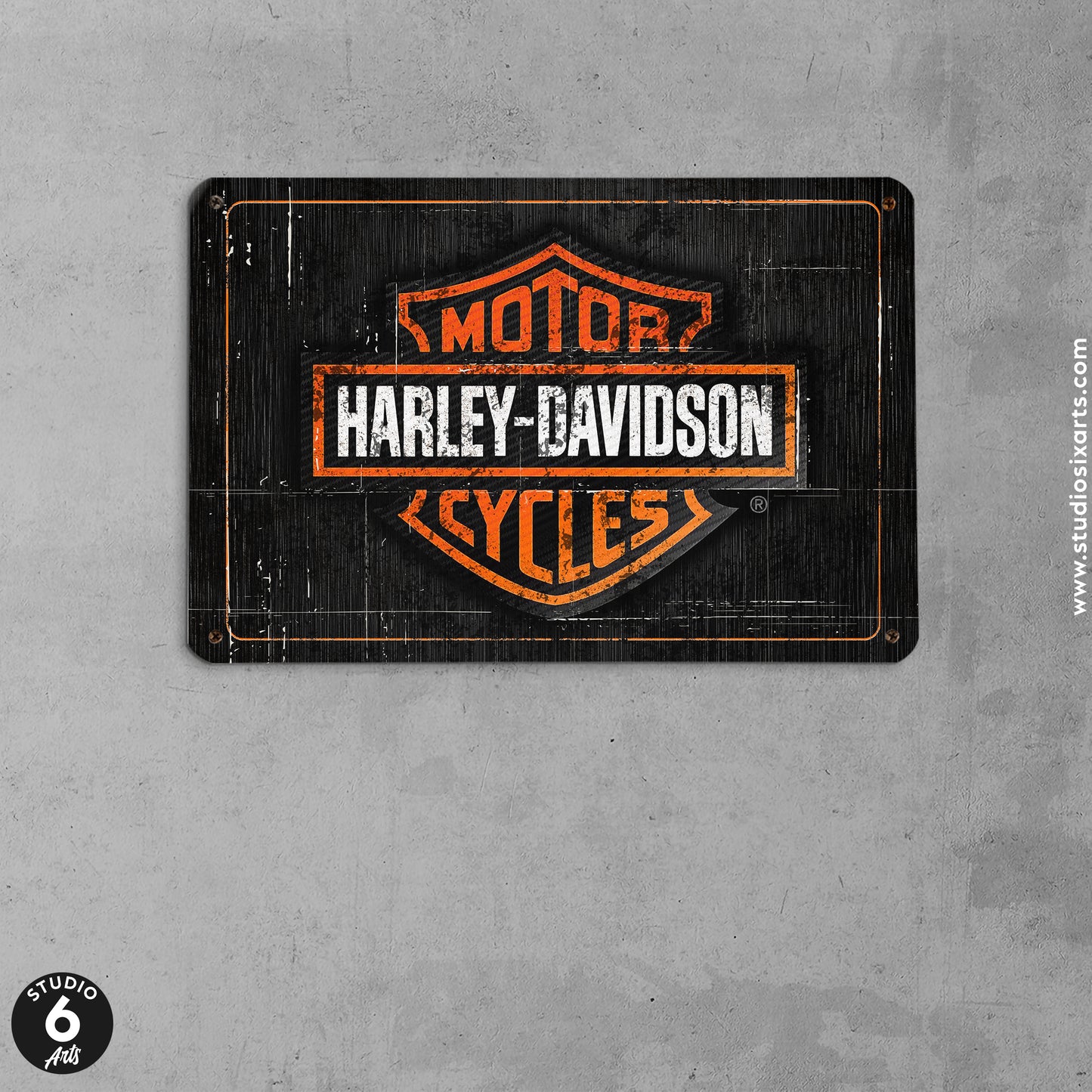 Harley Davidson Inspired Metal Sign