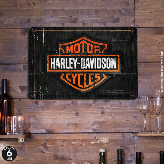 Harley Davidson Inspired Metal Sign