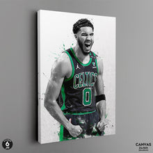 Load image into Gallery viewer, Jayson Tatum Poster, Celtics Basketball Fan Art Print, Man Cave Gift

