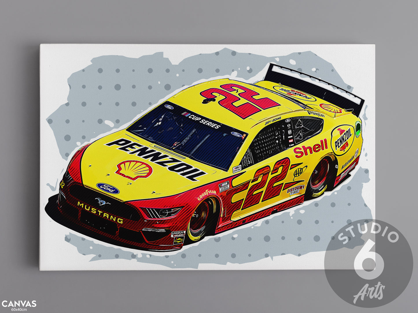 Joey Logano Nascar Art Print